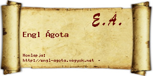 Engl Ágota névjegykártya